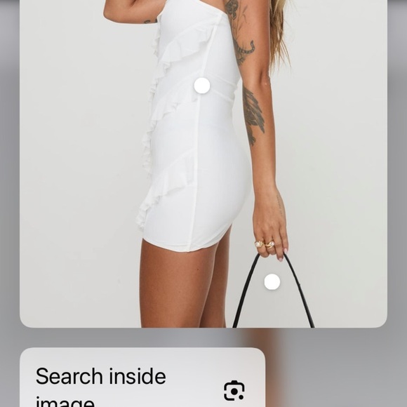 Princess Polly White Ruffled Asymmetrical Mini Dress - Picture 3 of 9